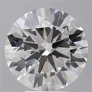 Picture of Lab Grown Diamond 5.52 Carats, Round with Ideal Cut, E Color, VVS2 Clarity and Certified by IGI