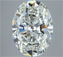 Natural Diamond 2.50 Carats, Oval with  Cut, I Color, SI2 Clarity and Certified by GIA