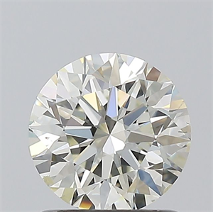 Picture of Natural Diamond 1.01 Carats, Round with Excellent Cut, K Color, SI1 Clarity and Certified by GIA