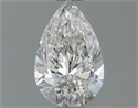 Natural Diamond 0.50 Carats, Pear with  Cut, I Color, VS2 Clarity and Certified by GIA