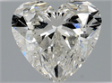 Natural Diamond 1.00 Carats, Heart with  Cut, H Color, SI2 Clarity and Certified by HRD