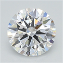 Lab Grown Diamond 1.36 Carats, Round with Ideal Cut, D Color, VS1 Clarity and Certified by IGI