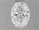 Natural Diamond 0.50 Carats, Oval with  Cut, D Color, VS2 Clarity and Certified by GIA