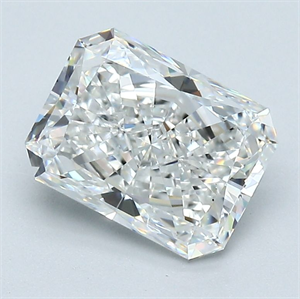 Picture of Natural Diamond 2.01 Carats, Radiant with  Cut, F Color, VS2 Clarity and Certified by GIA