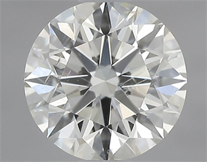Picture of Natural Diamond 0.90 Carats, Round with Excellent Cut, J Color, SI2 Clarity and Certified by IGI