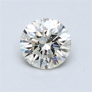 Picture of Natural Diamond 0.77 Carats, Round with Very Good Cut, K Color, I1 Clarity and Certified by GIA