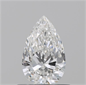 Natural Diamond 0.57 Carats, Pear with  Cut, F Color, VVS1 Clarity and Certified by GIA