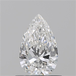 Picture of Natural Diamond 0.57 Carats, Pear with  Cut, F Color, VVS1 Clarity and Certified by GIA
