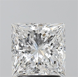 Picture of Natural Diamond 2.05 Carats, Princess with  Cut, E Color, SI2 Clarity and Certified by GIA