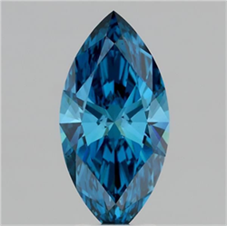 Picture of Lab Grown Diamond 3.58 Carats, Marquise with  Cut, Fancy Vivid Blue Color, VS1 Clarity and Certified by IGI