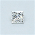 Natural Diamond 0.30 Carats, Princess with  Cut, D Color, SI1 Clarity and Certified by GIA
