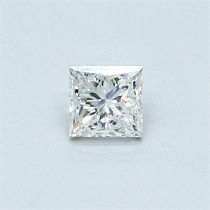 Picture of Natural Diamond 0.30 Carats, Princess with  Cut, D Color, SI1 Clarity and Certified by GIA