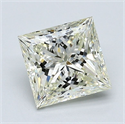 Natural Diamond 2.01 Carats, Princess with  Cut, N Color, VS1 Clarity and Certified by GIA