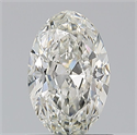 Natural Diamond 0.70 Carats, Oval with  Cut, I Color, VVS1 Clarity and Certified by GIA