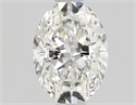 Natural Diamond 0.54 Carats, Oval with  Cut, F Color, VVS1 Clarity and Certified by GIA