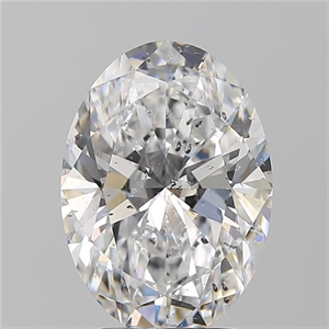 Picture of Natural Diamond 3.50 Carats, Oval with  Cut, E Color, SI2 Clarity and Certified by GIA