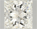 Natural Diamond 3.02 Carats, Princess with  Cut, K Color, VVS1 Clarity and Certified by GIA