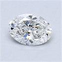 Natural Diamond 0.70 Carats, Oval with  Cut, D Color, VS1 Clarity and Certified by GIA