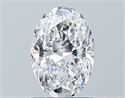 Natural Diamond 1.00 Carats, Oval with  Cut, D Color, SI1 Clarity and Certified by GIA