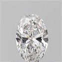 Natural Diamond 0.50 Carats, Oval with  Cut, D Color, VVS1 Clarity and Certified by GIA