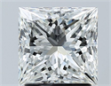 Natural Diamond 2.03 Carats, Princess with  Cut, H Color, VVS2 Clarity and Certified by GIA