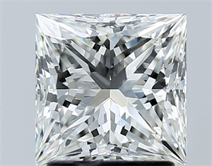 Picture of Natural Diamond 2.03 Carats, Princess with  Cut, H Color, VVS2 Clarity and Certified by GIA