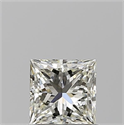 Natural Diamond 0.72 Carats, Princess with  Cut, K Color, VVS2 Clarity and Certified by GIA