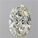 Natural Diamond 4.09 Carats, Oval with  Cut, J Color, IF Clarity and Certified by GIA