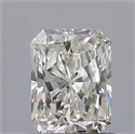 Natural Diamond 0.70 Carats, Radiant with  Cut, F Color, VVS1 Clarity and Certified by IGI