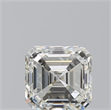 Natural Diamond 0.90 Carats, Asscher with  Cut, J Color, SI2 Clarity and Certified by GIA