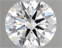 Lab Grown Diamond 1.03 Carats, Round with Ideal Cut, D Color, VVS2 Clarity and Certified by IGI