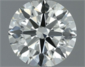 Natural Diamond 0.51 Carats, Round with Excellent Cut, J Color, IF Clarity and Certified by IGI