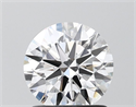 Lab Grown Diamond 1.22 Carats, Round with Ideal Cut, D Color, VVS2 Clarity and Certified by IGI