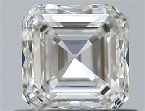 Picture of Natural Diamond 0.62 Carats, Asscher with  Cut, I Color, VVS2 Clarity and Certified by GIA