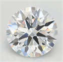 Lab Grown Diamond 2.39 Carats, Round with Excellent Cut, D Color, VVS1 Clarity and Certified by GIA