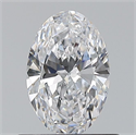 Natural Diamond 0.60 Carats, Oval with  Cut, D Color, VS2 Clarity and Certified by GIA
