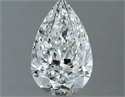 Natural Diamond 1.00 Carats, Pear with  Cut, H Color, VS2 Clarity and Certified by GIA