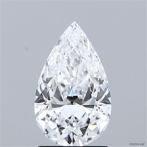Picture of Natural Diamond 1.53 Carats, Pear with  Cut, D Color, VVS1 Clarity and Certified by GIA