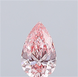 Picture of Lab Grown Diamond 1.50 Carats, Pear with  Cut, Fancy Vivid Pink Color, VS2 Clarity and Certified by IGI