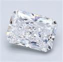 Diamante Natural 3.52 quilates, Radiante , Color E, claridad SI1 y certificado GIA