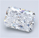 Natural Diamond 3.52 Carats, Radiant with  Cut, E Color, SI1 Clarity and Certified by GIA