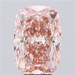 Picture of Lab Grown Diamond 6.19 Carats, Cushion with  Cut, Fancy Intense Pink Color, VS1 Clarity and Certified by IGI