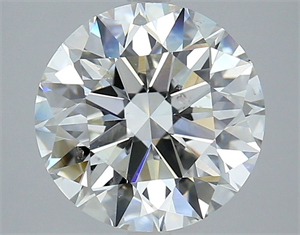 Picture of Natural Diamond 4.01 Carats, Round with Excellent Cut, J Color, SI1 Clarity and Certified by GIA