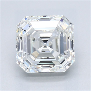 Picture of Natural Diamond 2.70 Carats, Asscher with  Cut, G Color, VVS1 Clarity and Certified by GIA