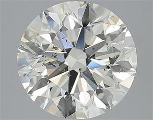 Picture of Natural Diamond 4.01 Carats, Round with Excellent Cut, K Color, SI2 Clarity and Certified by IGI