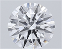Lab Grown Diamond 2.09 Carats, Round with Ideal Cut, D Color, VS2 Clarity and Certified by IGI