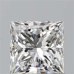 Picture of Natural Diamond 0.91 Carats, Princess with  Cut, H Color, SI1 Clarity and Certified by GIA