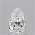 Diamante Natural 0.55 quilates, De pera , Color E, claridad VVS2 y certificado GIA