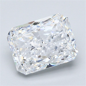 Picture of Natural Diamond 2.53 Carats, Radiant with  Cut, D Color, SI1 Clarity and Certified by GIA