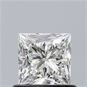 Natural Diamond 0.75 Carats, Princess with  Cut, I Color, VVS2 Clarity and Certified by GIA